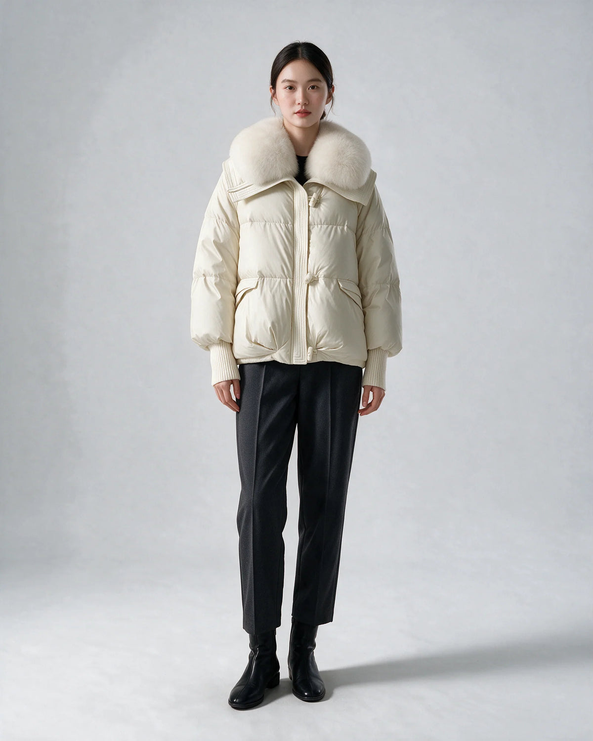 Coco Belle Cream Fur Puffer Jacket